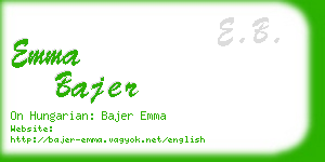 emma bajer business card